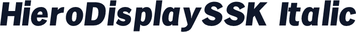 HieroDisplaySSK Italic