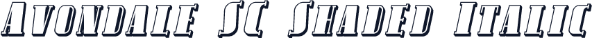 Avondale SC Shaded Italic