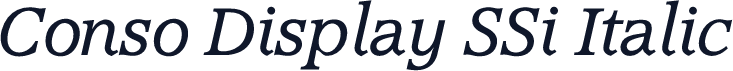 Conso Display SSi Italic