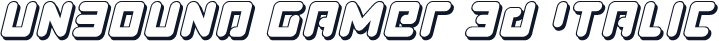 Unbound Gamer 3D Italic