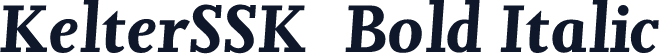 KelterSSK  Bold Italic