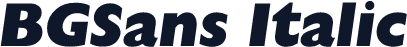 BGSans Italic