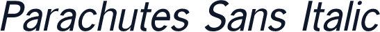 Parachutes Sans Italic