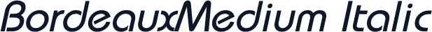 BordeauxMedium Italic