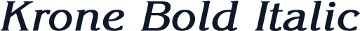 Krone Bold Italic