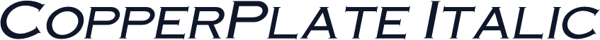 CopperPlate Italic