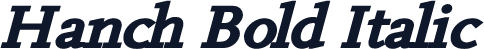 Hanch Bold Italic