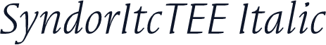 SyndorItcTEE Italic