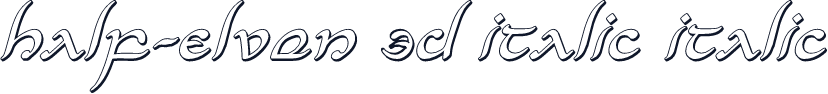 Half-Elven 3D Italic Italic