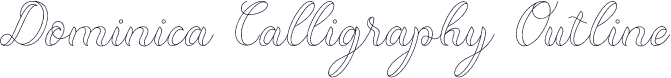 Dominica Calligraphy Outline