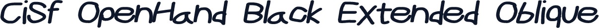 CiSf OpenHand Black Extended Oblique