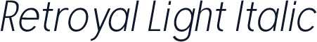 Retroyal Light Italic