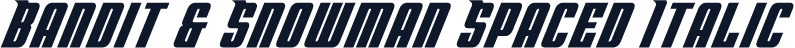 Bandit & Snowman Spaced Italic