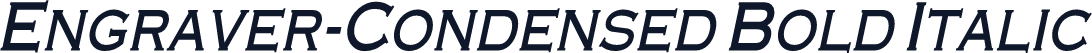 Engraver-Condensed Bold Italic
