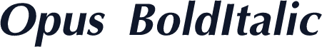 Opus BoldItalic