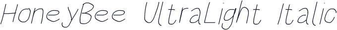 HoneyBee UltraLight Italic