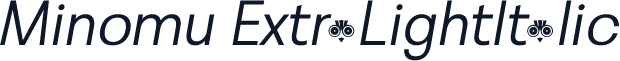 Minomu-ExtraLightItalic