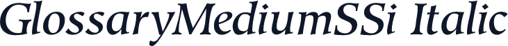 GlossaryMediumSSi Italic