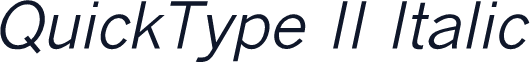 QuickType II Italic