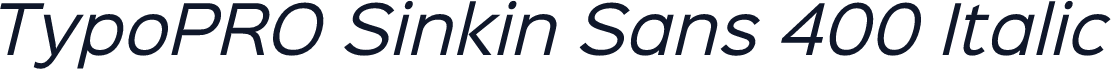 TypoPRO Sinkin Sans 400 Italic