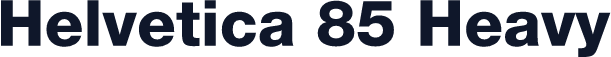 Helvetica 85 Heavy