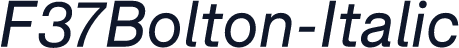 F37Bolton-Italic
