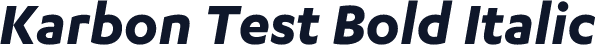 Karbon Test Bold Italic