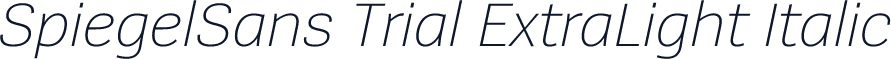 SpiegelSans Trial ExtraLight Italic