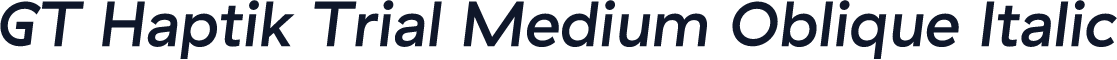 GT Haptik Trial Medium Oblique Italic