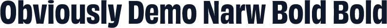 Obviously Demo Narw Bold Bold