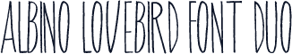 Albino Lovebird Font Duo