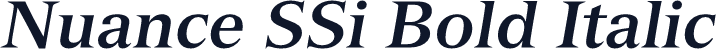 Nuance SSi Bold Italic