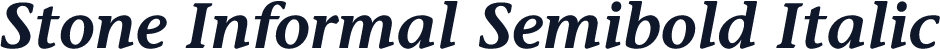 Stone Informal Semibold Italic