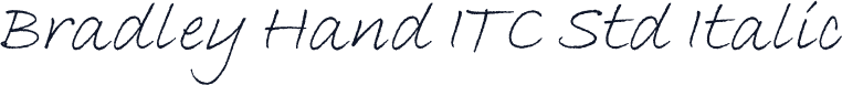 Bradley Hand ITC Std Italic