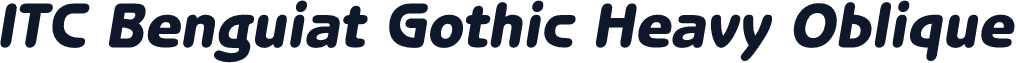 ITC Benguiat Gothic Heavy Oblique