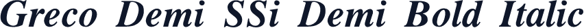 Greco Demi SSi Demi Bold Italic