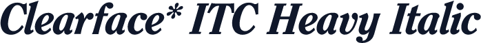 Clearface* ITC Heavy Italic