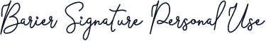 Barier Signature Personal Use