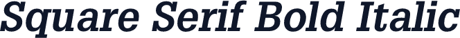 Square Serif Bold Italic