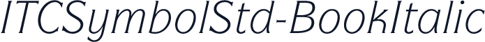 ITCSymbolStd-BookItalic