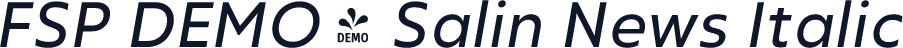 FSP DEMO - Salin News Italic