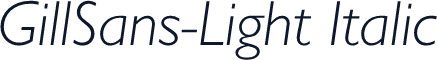 GillSans-Light Italic