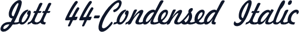 Jott 44-Condensed Italic