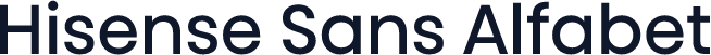 Hisense Sans Alfabet