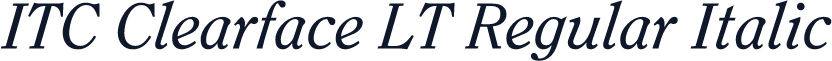 ITC Clearface LT Regular Italic