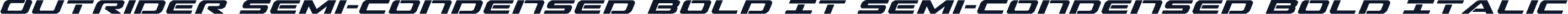 Outrider Semi-Condensed Bold It Semi-Condensed Bold Italic