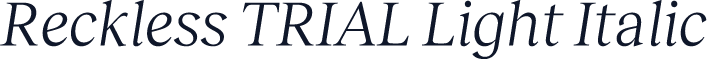 Reckless TRIAL Light Italic
