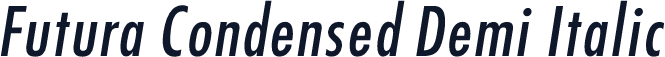Futura Condensed Demi Italic