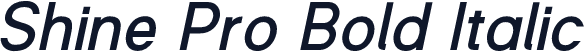 Shine Pro Bold Italic