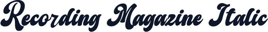 Recording Magazine Italic